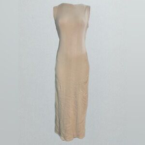 NEUW Elegant Tan Sleeveless Maxi Dress
